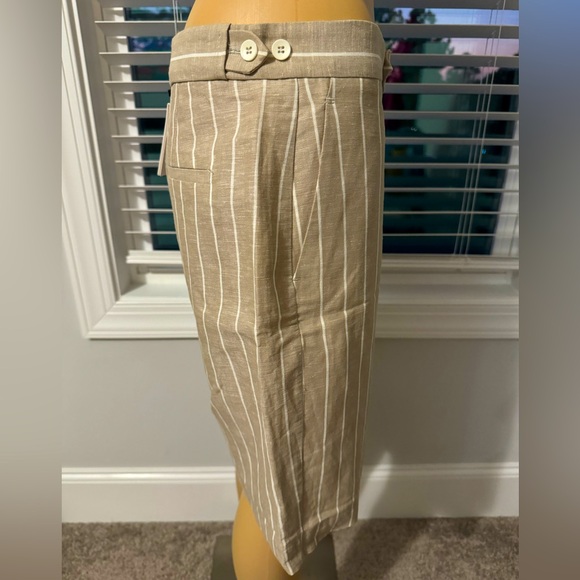 Great Gibson & Latimer size 4 khaki and white stripe Bermuda shorts NWT - Picture 4 of 7